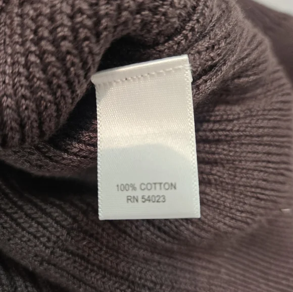 Banana Republic Belted Cardigan Jacket Dark Brown XL Textured 100% Cotton NWT - Picture 11 of 14